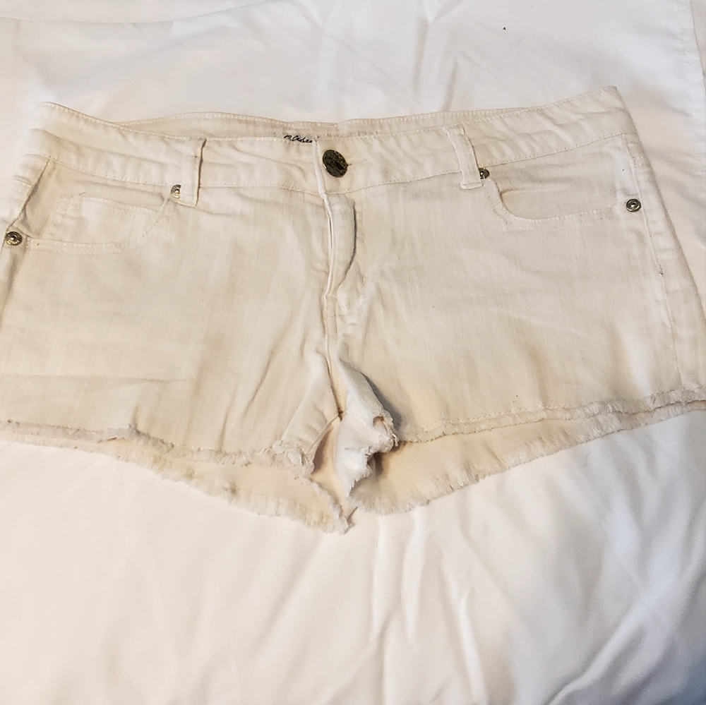 Celebrity Pink White Denim Shorts